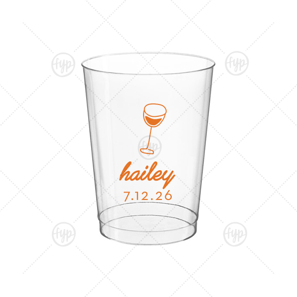 Minimal Bridal Shower Cup 10-oz. Hard Plastic Cup (Ink)