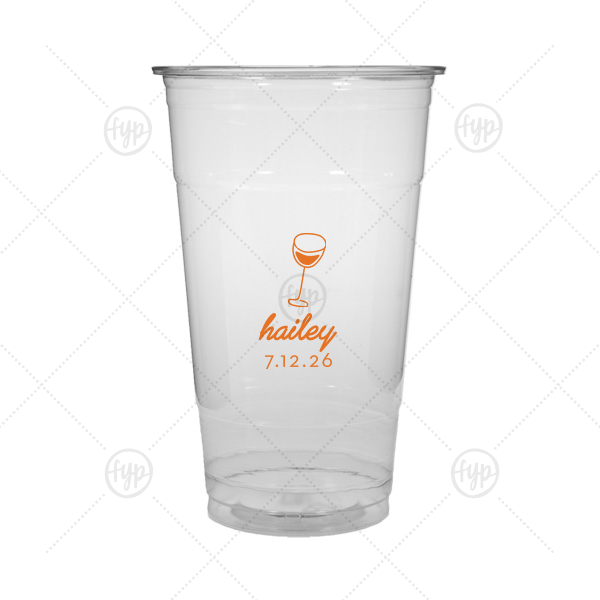 Minimal Bridal Shower Cup 24-oz. Soft Plastic Cup (Ink)