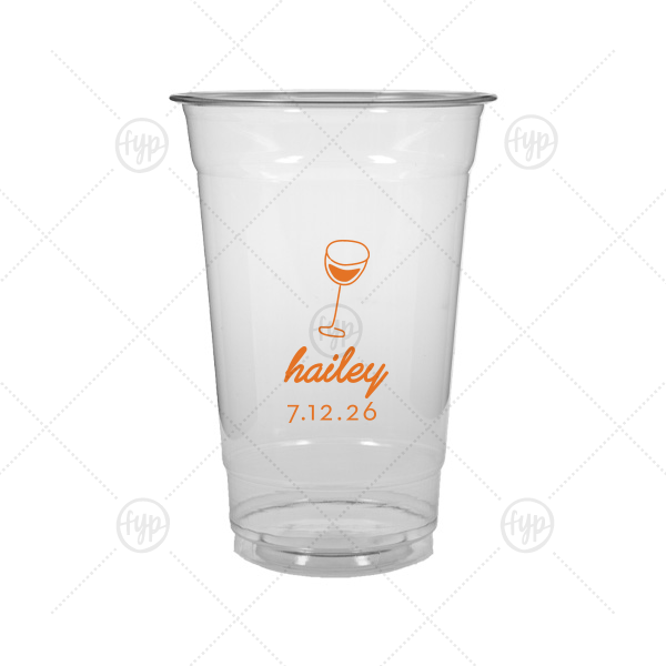 Minimal Bridal Shower Cup 20-oz. Soft Plastic Cup (Ink)