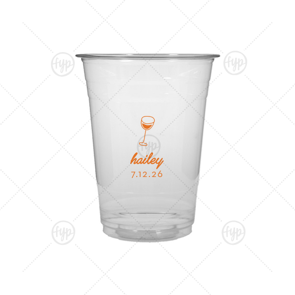 Minimal Bridal Shower Cup 16-oz. Soft Plastic Cup (Ink)