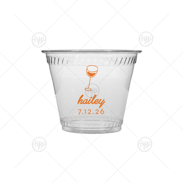 Minimal Bridal Shower Cup 8-oz. Soft Plastic Cup (Ink)