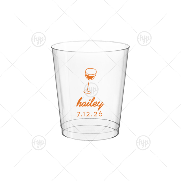 Minimal Bridal Shower Cup 8-oz. Hard Plastic Cup (Ink)
