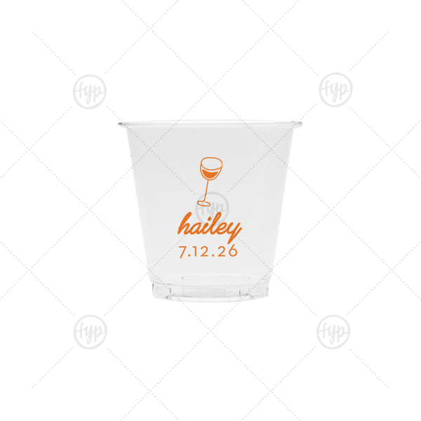 Minimal Bridal Shower Cup 3-oz. Soft Plastic Cup (Ink)