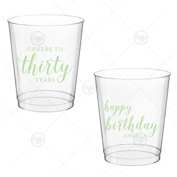 Cheers to Years Cup 8-oz. Hard Plastic Cup (Ink)