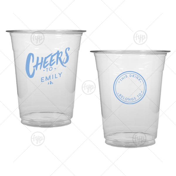 Personal Cheers Cup 12-oz. Soft Plastic Cup (Ink)