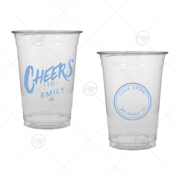 Personal Cheers Cup 10-oz. Soft Plastic Cup (Ink)