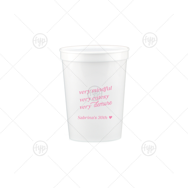Very Demure Cup 12-oz. Stadium Cup (Ink)