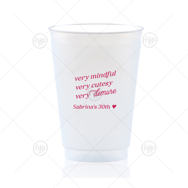 Very Demure Cup 20-oz. Frosted Cup (Ink)