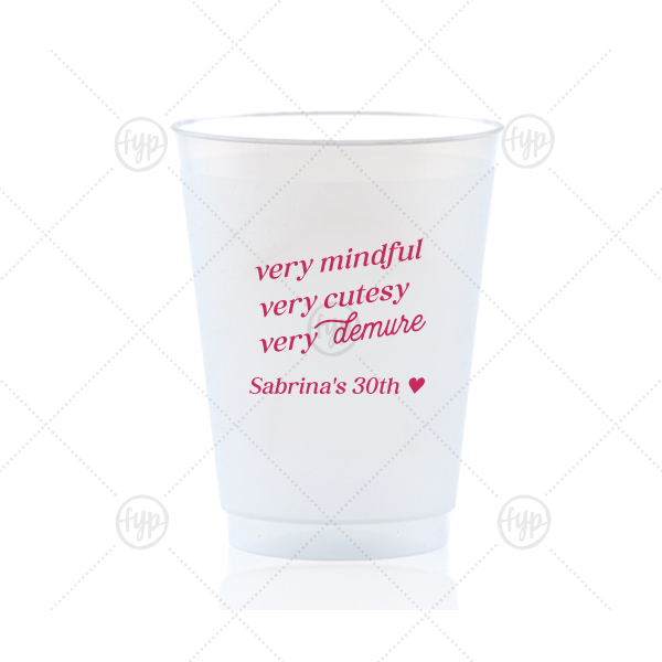 Very Demure Cup 16-oz. Frosted Cup (Ink)