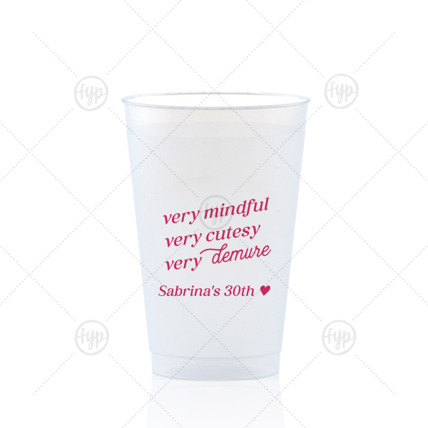 Very Demure Cup 14-oz. Frosted Cup (Ink)