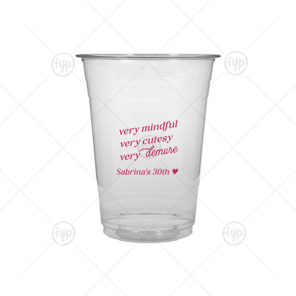 Very Demure Cup 16-oz. Soft Plastic Cup (Ink)
