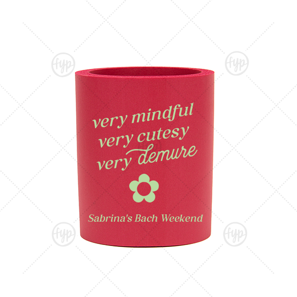 Very Demure Can Cooler Round Can Cooler (Ink)