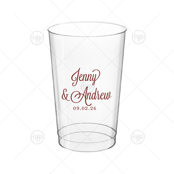 Formal Names Swirly Script Cup 14-oz. Hard Plastic Cup (Ink)