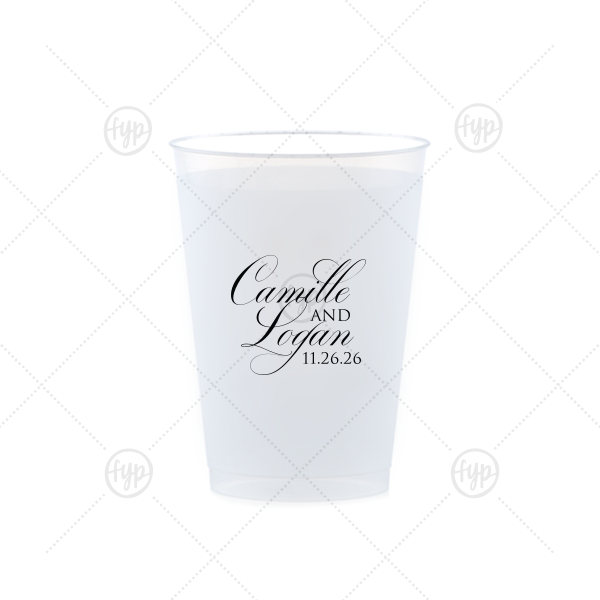 Elegant Swirl Script Names Cup 8-oz. Frosted Cup (Ink)