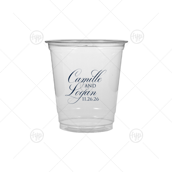 Elegant Swirl Script Names Cup 8-oz. Soft Plastic Cup (Ink)