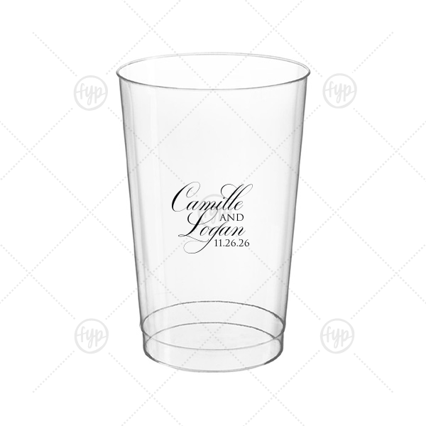 Elegant Swirl Script Names Cup 14-oz. Hard Plastic Cup (Ink)