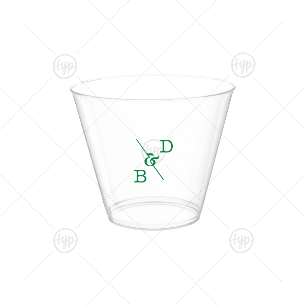 Initial Ampersand Cup 9-oz. Hard Plastic Cup (Ink)