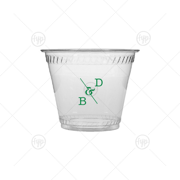 Initial Ampersand Cup 9-oz. Soft Plastic Cup (Ink)