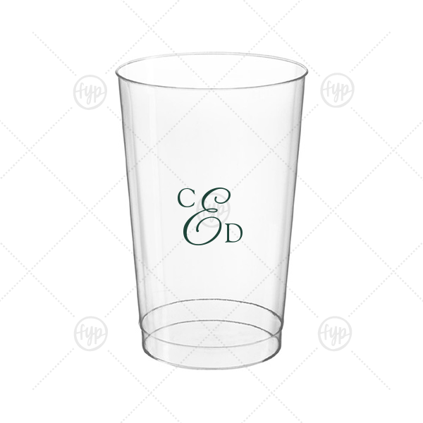 Elegant Monogram Cup 14-oz. Hard Plastic Cup (Ink)
