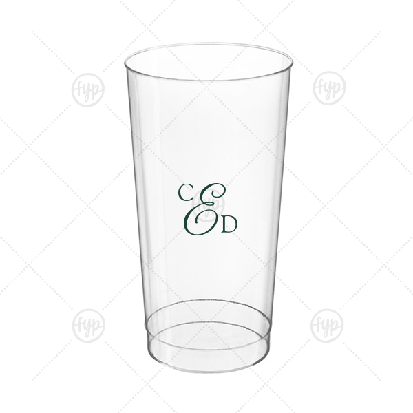 Elegant Monogram Cup 16-oz. Hard Plastic Cup (Ink)