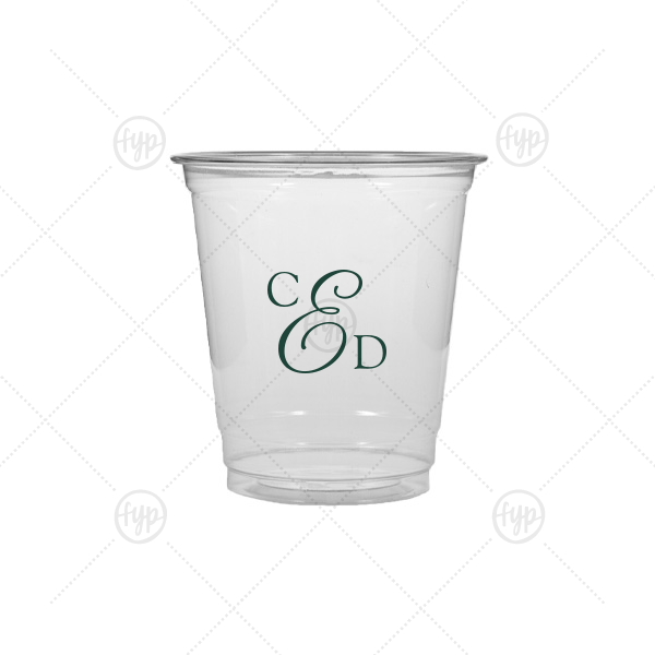 Elegant Monogram Cup 8-oz. Soft Plastic Cup (Ink)