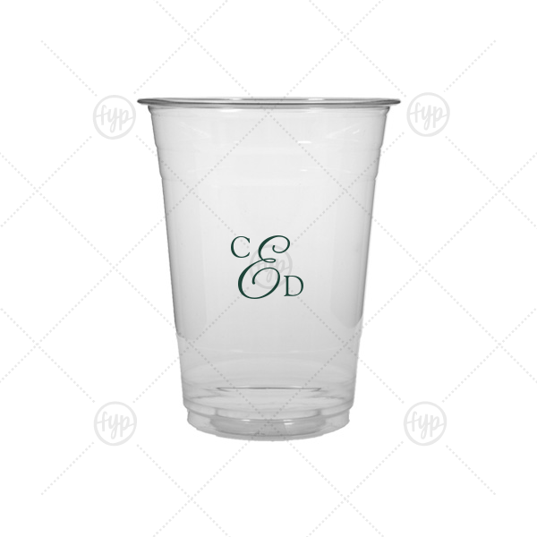 Elegant Monogram Cup 16-oz. Soft Plastic Cup (Ink)