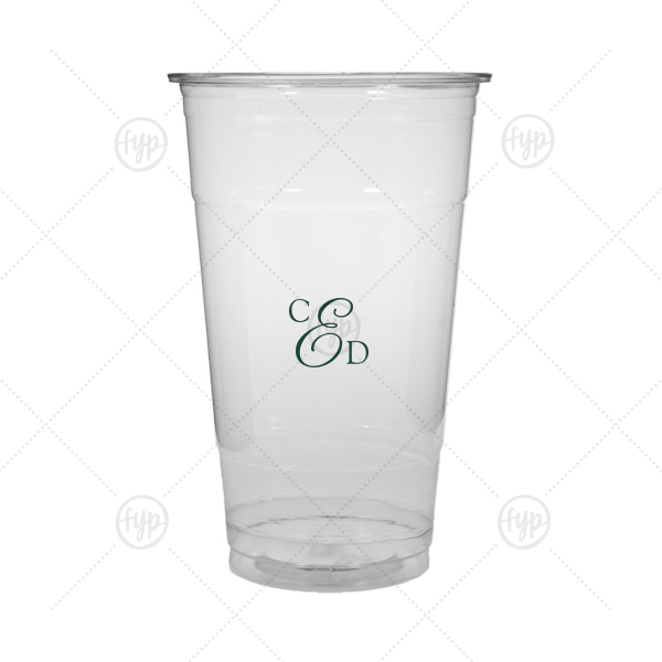 Elegant Monogram Cup 24-oz. Soft Plastic Cup (Ink)
