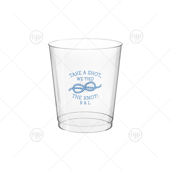 We Tied The Knot Cup 8-oz. Hard Plastic Cup (Ink)
