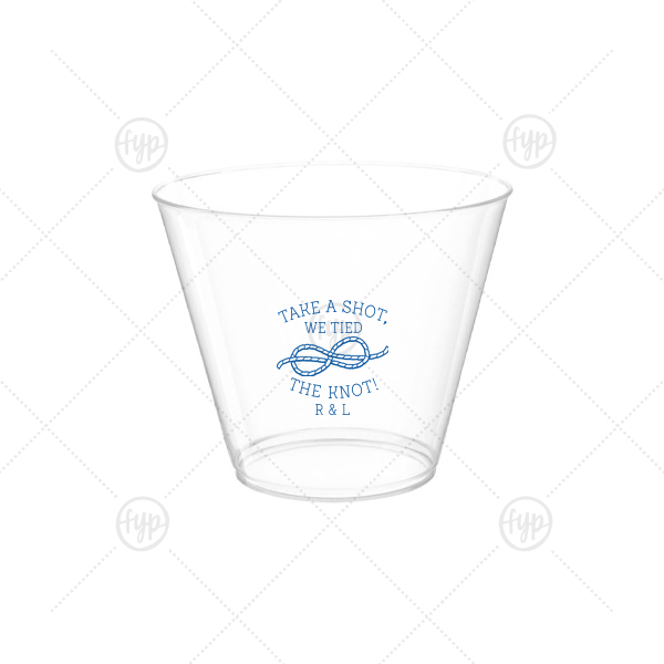 We Tied The Knot Cup 9-oz. Hard Plastic Cup (Ink)