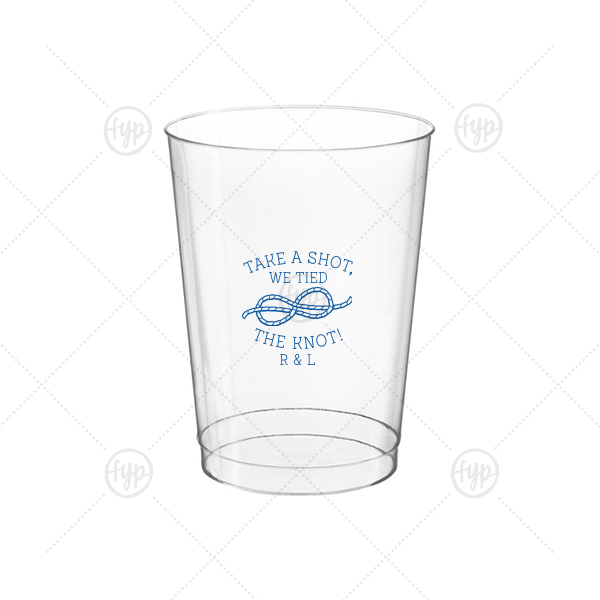 We Tied The Knot Cup 10-oz. Hard Plastic Cup (Ink)