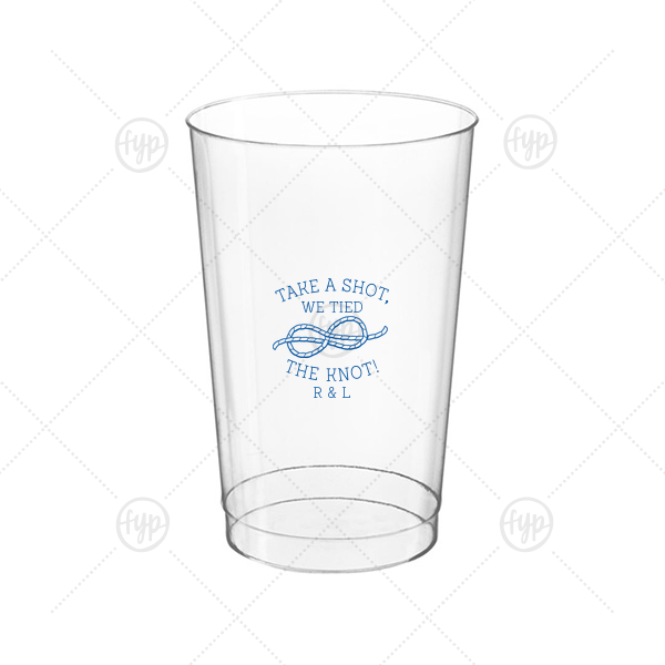 We Tied The Knot Cup 12-oz. Hard Plastic Cup (Ink)