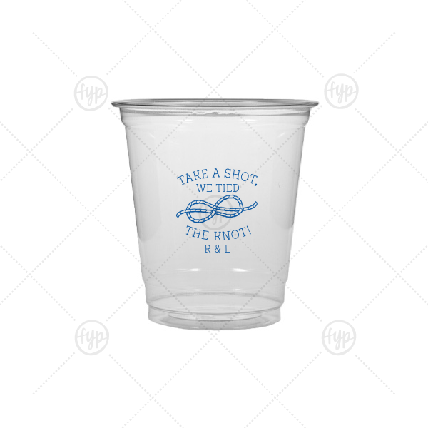 We Tied The Knot Cup 8-oz. Soft Plastic Cup (Ink)