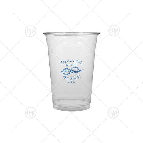 We Tied The Knot Cup 10-oz. Soft Plastic Cup (Ink)