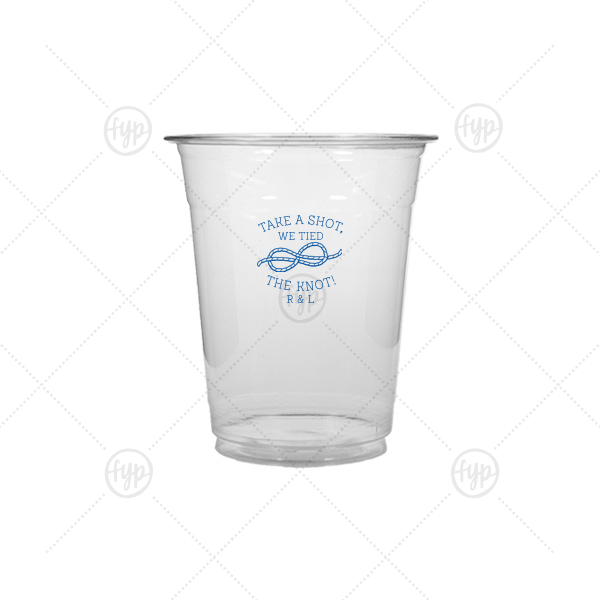 We Tied The Knot Cup 12-oz. Soft Plastic Cup (Ink)