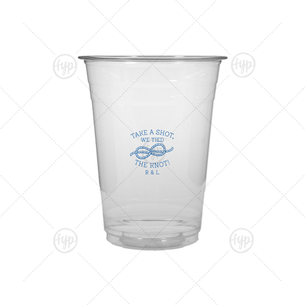 We Tied The Knot Cup 16-oz. Soft Plastic Cup (Ink)