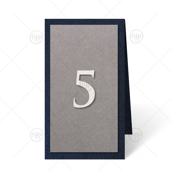 Dressed Up Tall Two Layer | ForYourParty's personalized Stardream Navy Euro Table Number with Stardream White Number Paper Color will add that special attention to detail that cannot be overlooked.