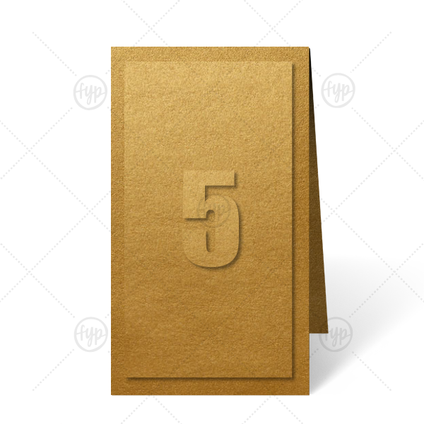 Teal and Gold Tall Two Layer | ForYourParty's elegant Horizontal Ivory Euro Table Number with Stardream Old Gold Number Paper Color will impress guests like no other. Make this party unforgettable.
