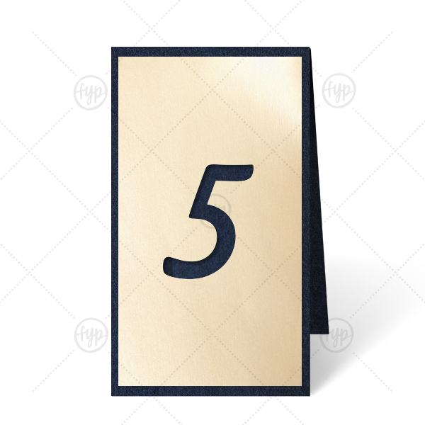 Formal Tall Shadow Cut | ForYourParty's personalized Stardream Navy Euro Table Number can't be beat. Showcase your style in every detail of your party's theme!