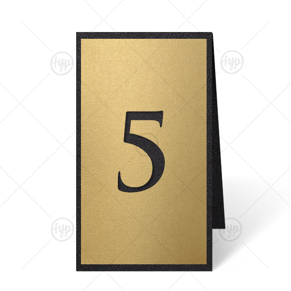 ForYourParty's personalized Stardream Black Euro Table Number can't be beat. Showcase your style in every detail of your party's theme!