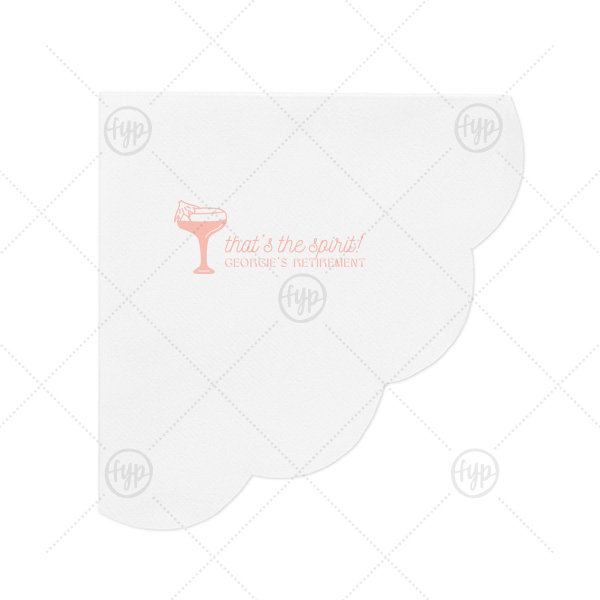 That's The Spirit Napkin Scalloped Luncheon Napkin (Foil)