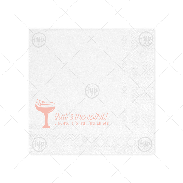 That's The Spirit Napkin Cocktail Napkin (Foil)