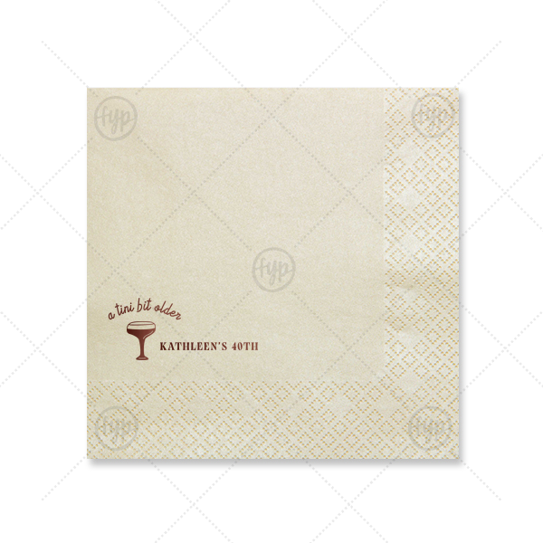 A Tini Bit Older Birthday Napkin Luncheon Napkin (Foil)