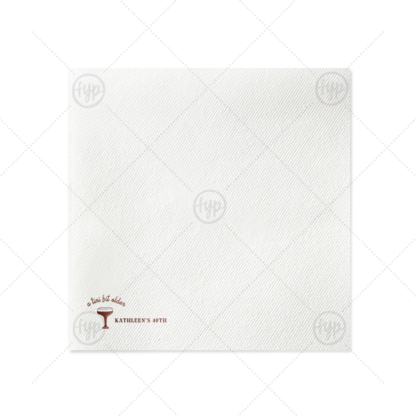 A Tini Bit Older Birthday Napkin Extra-Large Dinner Napkin (Foil)