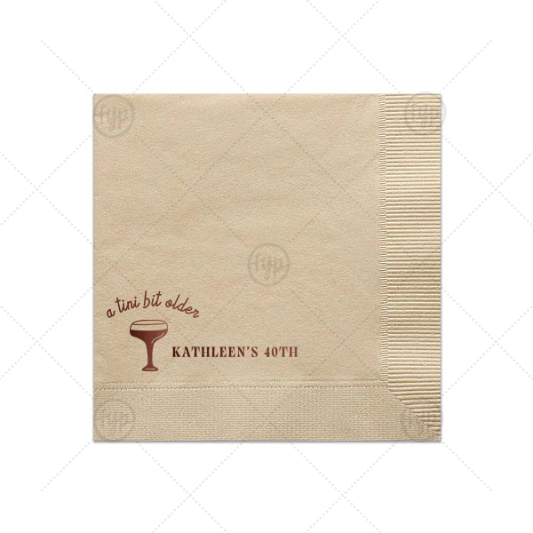 A Tini Bit Older Birthday Napkin Cocktail Napkin (Foil)