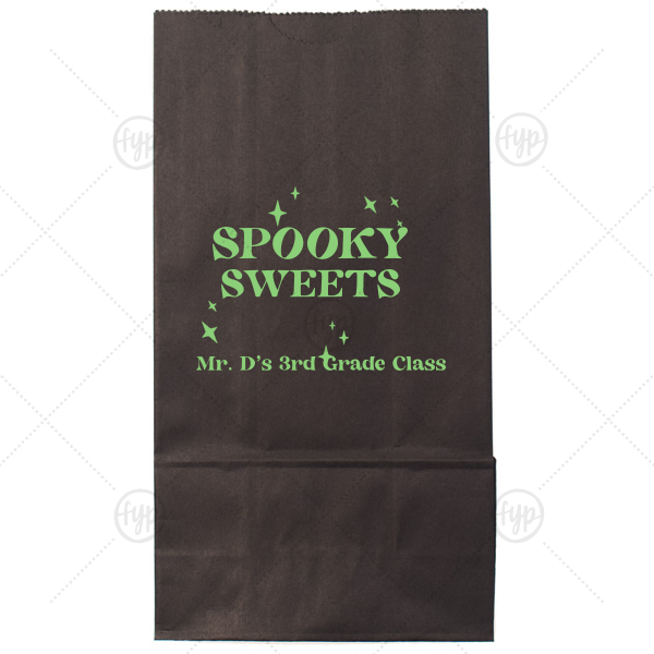 Spooky Sweets Personalized Halloween Bag Popcorn Bag (Foil)