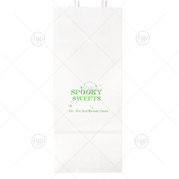 Spooky Sweets Personalized Halloween Bag Wine Gift Bag (Foil)