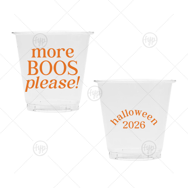 More Boos Please Cup 3-oz. Soft Plastic Cup (Ink)