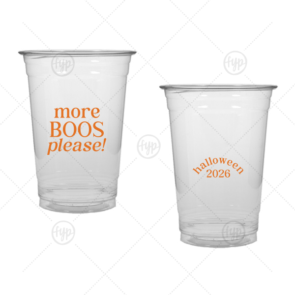 More Boos Please Cup 10-oz. Soft Plastic Cup (Ink)