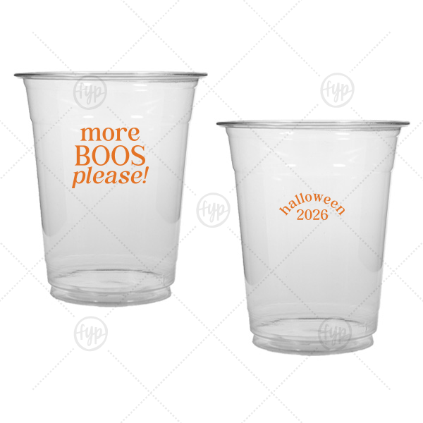More Boos Please Cup 12-oz. Soft Plastic Cup (Ink)