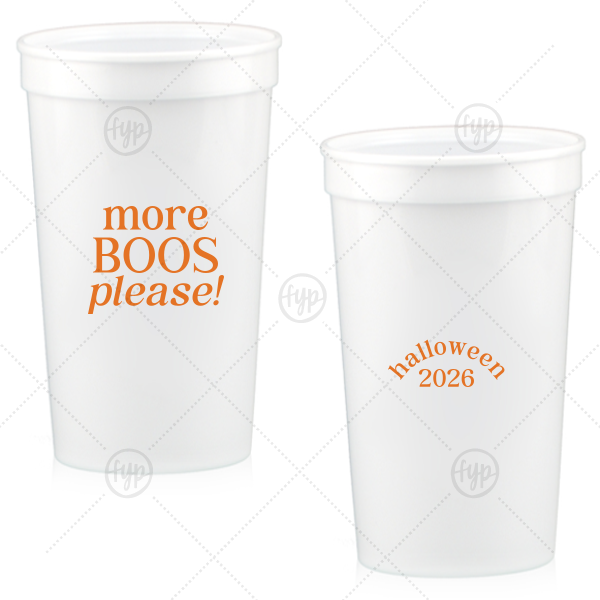 More Boos Please Cup 22-oz. Stadium Cup (Ink)